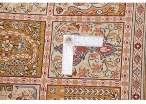 Tappeto Ghom Seta Geometrico Terracotta Avorio 80x120 Cm