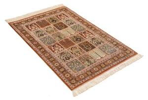 Tappeto Ghom Seta Patchwork Ruggine Beige 79x120 Cm