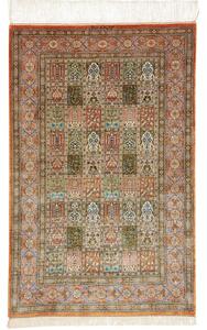 Tappeto Ghom Seta Geometrico Marrone Beige 77x122 Cm