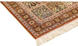 Tappeto Ghom Seta Patchwork Ruggine Beige 79x120 Cm
