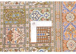 Tappeto Ghom Seta Geometrico Marrone Beige 77x122 Cm
