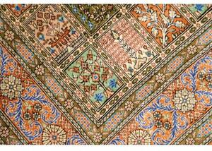 Tappeto Ghom Seta Geometrico Marrone Beige 77x122 Cm