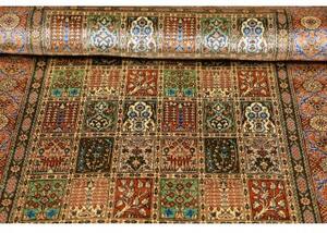 Tappeto Ghom Seta Geometrico Marrone Beige 77x122 Cm
