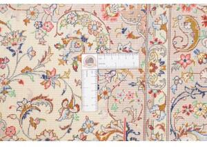 Tappeto Ghom Seta Medaglione Floreale Beige Avorio 80x120 Cm