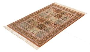Tappeto Ghom Seta Patchwork Ruggine Beige 79x120 Cm