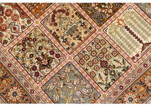 Tappeto Ghom Seta Patchwork Ruggine Beige 79x120 Cm
