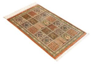Tappeto Ghom Seta Geometrico Ruggine Beige 60x90 Cm