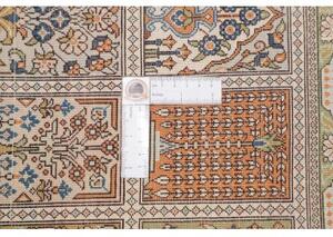 Tappeto Ghom Seta Geometrico Ruggine Beige 60x90 Cm