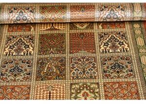 Tappeto Ghom Seta Geometrico Ruggine Beige 60x90 Cm