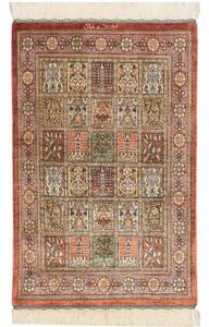 Tappeto Ghom Seta Geometrico Mattone Beige 58x90 Cm