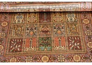 Tappeto Ghom Seta Geometrico Mattone Beige 58x90 Cm
