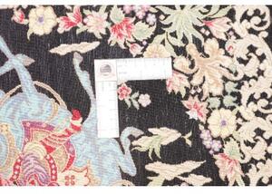 Tappeto Ghom Seta Figurativo Nero Beige 60x91 Cm