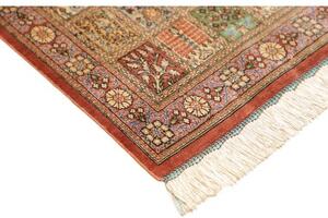 Tappeto Ghom Seta Geometrico Mattone Beige 58x90 Cm