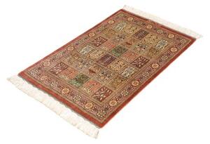 Tappeto Ghom Seta Geometrico Mattone Beige 58x90 Cm