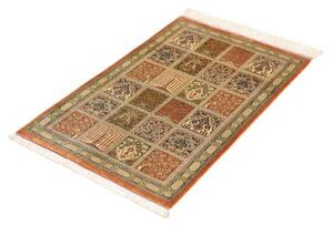 Tappeto Ghom Seta Geometrico Ruggine Beige 60x90 Cm