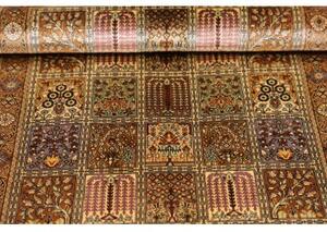 Tappeto Ghom Seta Geometrico Ocra Ruggine 59x90 Cm