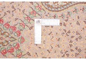 Tappeto Ghom Seta Stilizzato Rosa Antico Marrone Corsia 50x148 Cm
