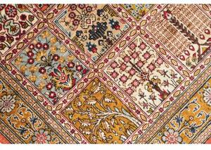 Tappeto Ghom Seta Patchwork Multicolore Rosso 58x90 Cm