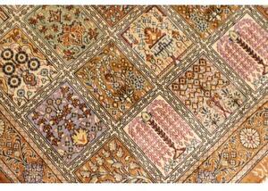 Tappeto Ghom Seta Geometrico Ocra Ruggine 59x90 Cm