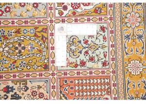 Tappeto Ghom Seta Patchwork Multicolore Rosso 58x90 Cm