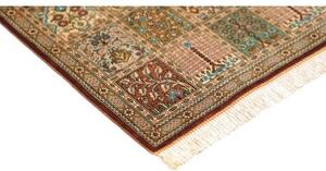 Tappeto Ghom Seta Geometrico Rosso Ruggine Beige 60x90 Cm