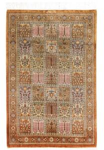 Tappeto Ghom Seta Geometrico Ocra Ruggine 59x90 Cm