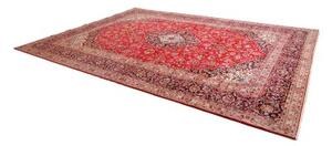Tappeto Ardakan Medaglione Floreale Rosso Blu Scuro 300x403 Cm