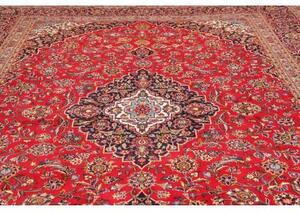 Tappeto Ardakan Medaglione Floreale Rosso Blu Scuro 300x403 Cm