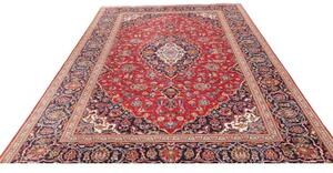 Tappeto Ardakan Medaglione Floreale Rosso Blu Scuro 205x292 Cm