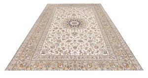 Tappeto Kashan Medaglione Floreale Avorio Blu Scuro 200x300 Cm