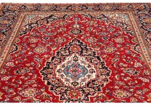 Tappeto Ardakan Medaglione Floreale Rosso Blu Scuro 198x292 Cm