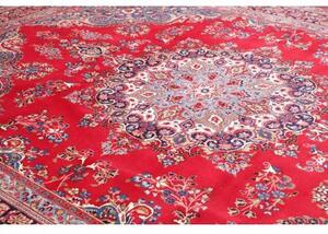 Tappeto Sabzevar Medaglione Floreale Rosso Blu 296x390 Cm