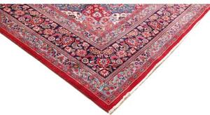 Tappeto Sabzevar Medaglione Floreale Rosso Blu 296x390 Cm