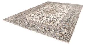 Tappeto Kashan Medaglione Floreale Avorio Blu 294x400 Cm