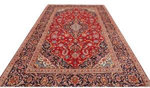 Tappeto Ardakan Medaglione Floreale Rosso Blu Scuro 200x320 Cm