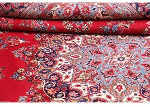 Tappeto Sabzevar Medaglione Floreale Rosso Blu 296x390 Cm