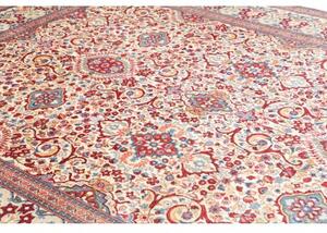 Tappeto Kashan Stilizzato Avorio Rosso 248x345 Cm