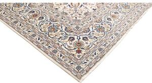 Tappeto Kashan Medaglione Floreale Avorio Blu 294x400 Cm