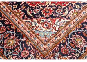 Tappeto Ardakan Medaglione Floreale Rosso Blu Scuro 198x292 Cm