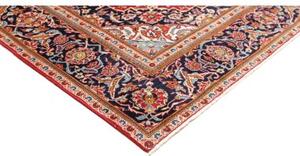 Tappeto Ardakan Medaglione Floreale Rosso Blu Scuro 198x292 Cm