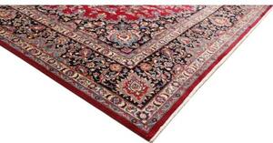 Tappeto Mashad Medaglione Floreale Rosso Blu Scuro 293x387 Cm