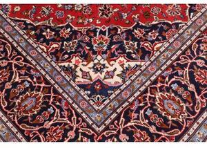 Tappeto Ardakan Medaglione Floreale Rosso Blu Scuro 202x320 Cm
