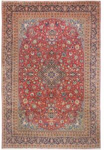 Tappeto Shahreza Medaglione Floreale Rosso Blu Scuro 287x430 Cm