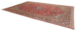 Tappeto Shahreza Medaglione Floreale Rosso Blu Scuro 287x430 Cm