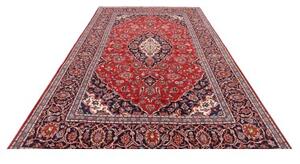 Tappeto Ardakan Medaglione Floreale Rosso Blu Scuro 202x320 Cm