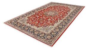 Tappeto Ardakan Medaglione Floreale Rosso Blu Scuro 216x327 Cm