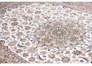 Tappeto Kashan Medaglione Floreale Beige Blu 200x285 Cm