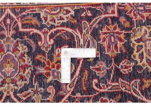 Tappeto Ardakan Medaglione Floreale Rosso Blu Scuro 303x405 Cm