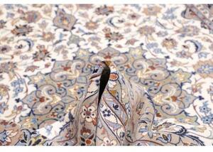 Tappeto Kashan Medaglione Floreale Beige Blu 200x285 Cm