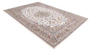 Tappeto Kashan Medaglione Floreale Beige Blu 200x285 Cm